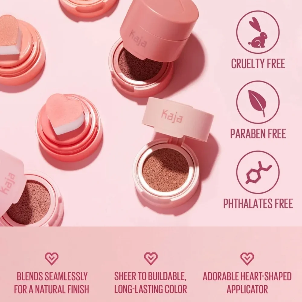Kaja Blush w/ Heart-shaped Applicator, Coral‎ Finish, 03 Bossy, 0.17 Oz